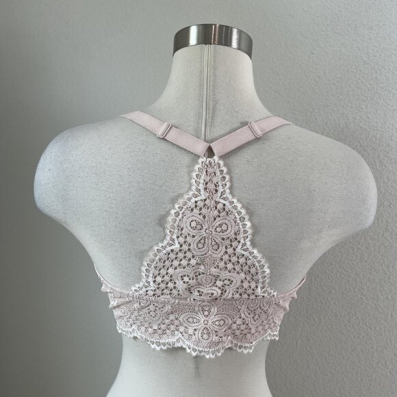 Maidenform Bra Womens 38C Pink Lace Racerback Front Close Contour T-Shirt New - Picture 2 of 9